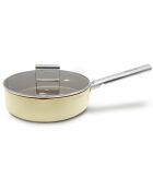 Sauteuse avec couvercle induction beige - D.28 cm