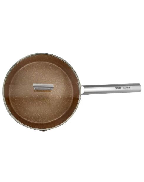 Sauteuse avec couvercle induction beige - D.28 cm