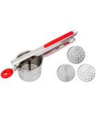 Presse purée gris/rouge - 12x10x32.5 cm