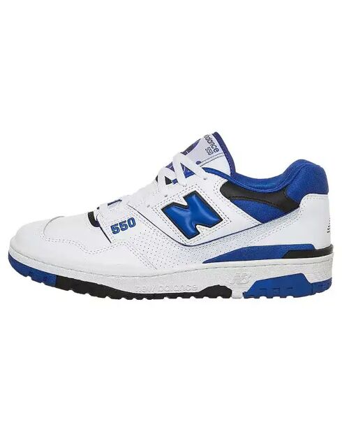 Sneakers 550 in pelle bianca/blu