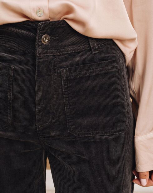 Pantalon jupe-culotte Cloé bitume