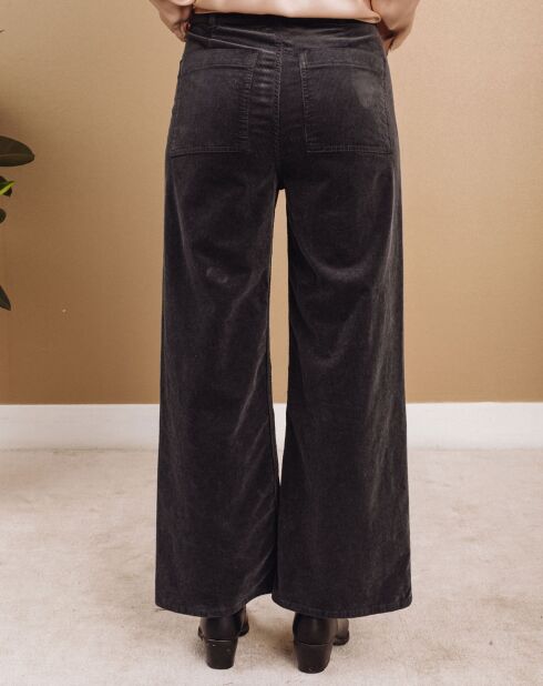 Pantalon jupe-culotte Cloé bitume