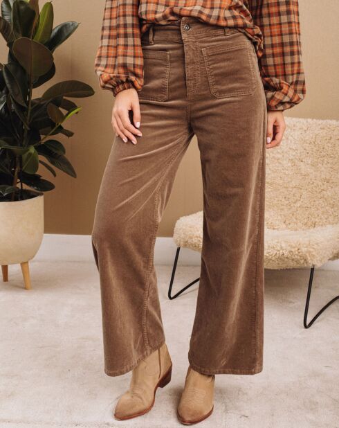 Pantalon jupe-culotte Cloé seigle