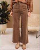Pantalon jupe-culotte Cloé seigle