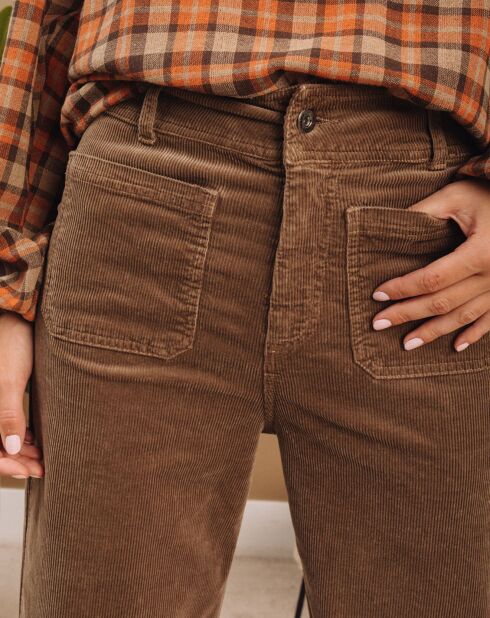 Pantalon jupe-culotte Cloé seigle