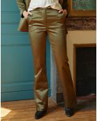 Pantalon en Satin Moon bronze