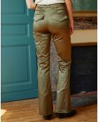 Pantalon en Satin Moon bronze