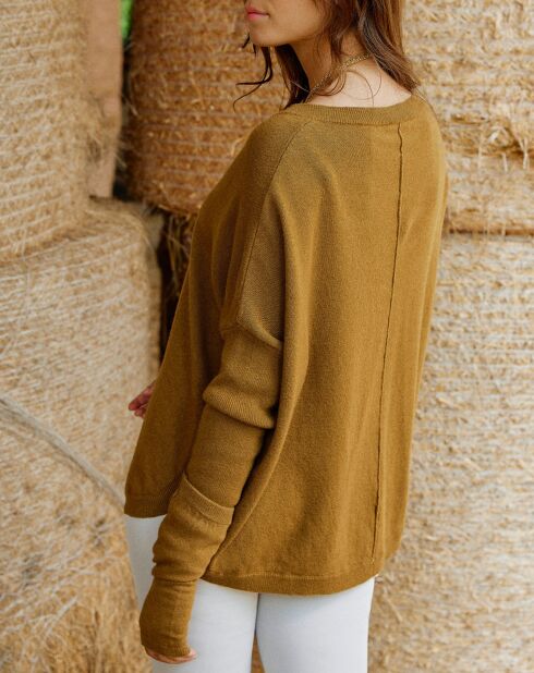 Pull en Laine & Cachemire mélangés Naos olive