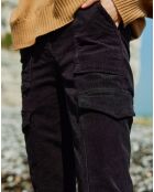 Pantalon en Velours Cargo noir