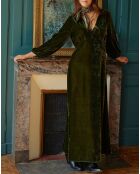 Robe en Velours Solo verte