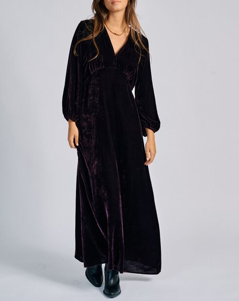 Robe en Velours Solo violette