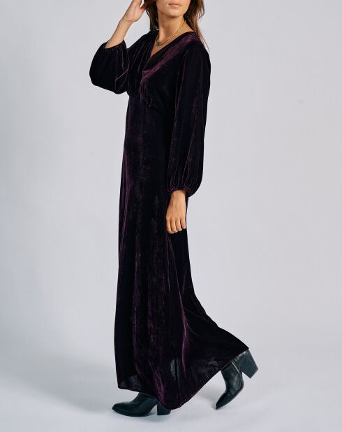 Robe en Velours Solo violette