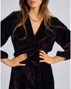 Robe en Velours Solo violette