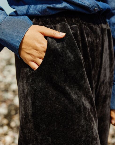 Jogging en Velours Zana noir
