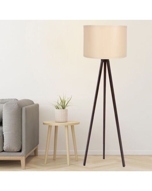 Lampada da terra 101 noce crema - 25x38x120 cm