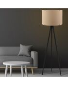Lampadaire 129 blanc/noir - 25x38x120 cm