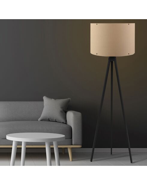 Lampadaire 129 blanc/noir - 25x38x120 cm