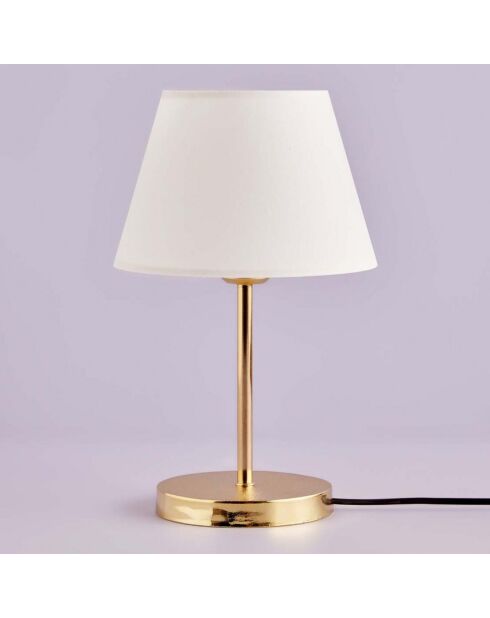 Lampe de table AYD doré/blanc - D.22x14x37 cm
