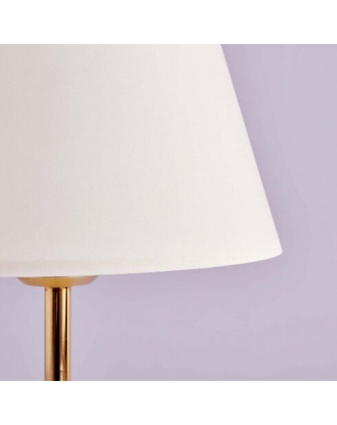 Lampe de table AYD doré/blanc - D.22x14x37 cm