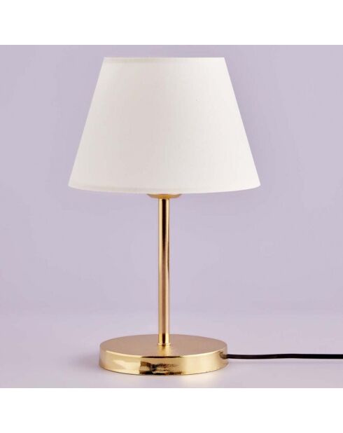 Lampe de table AYD doré/blanc - D.22x14x37 cm