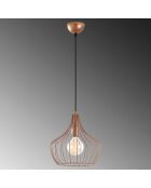Lustre Mézopotamya cuivre - D.27x126 cm