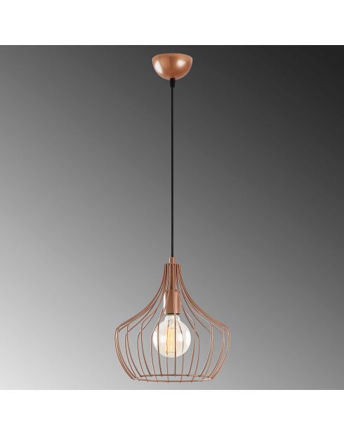 Lustre Mézopotamya cuivre - D.27x126 cm