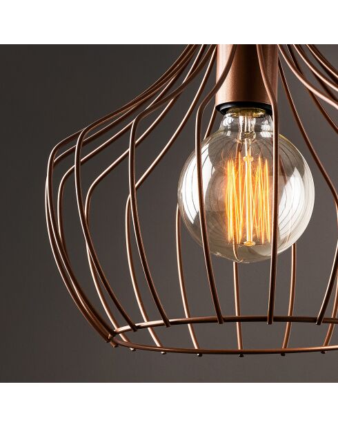 Lustre Mézopotamya cuivre - D.27x126 cm