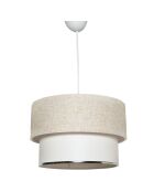 Lustre Corbeu  blanc/crème - 30x20x75 cm
