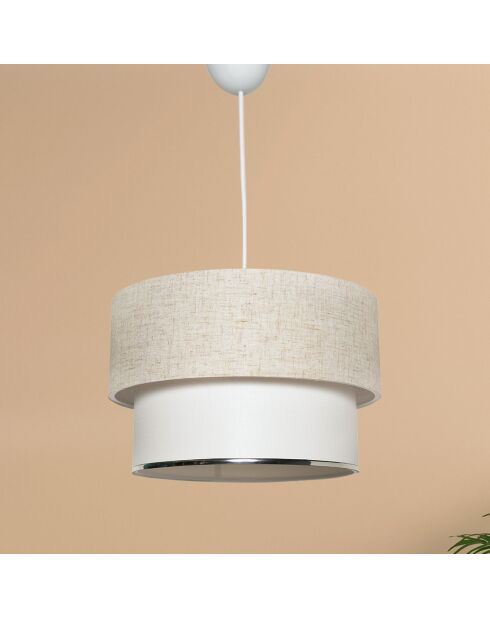 Lustre Corbeu  blanc/crème - 30x20x75 cm