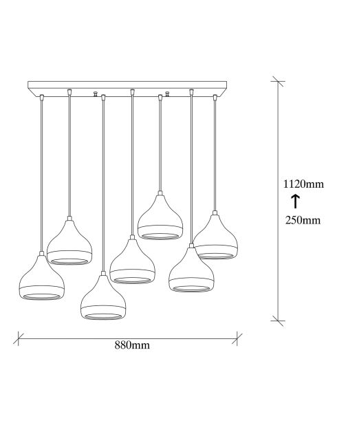 Lámpara negra Yildo - 88x36x112 cm