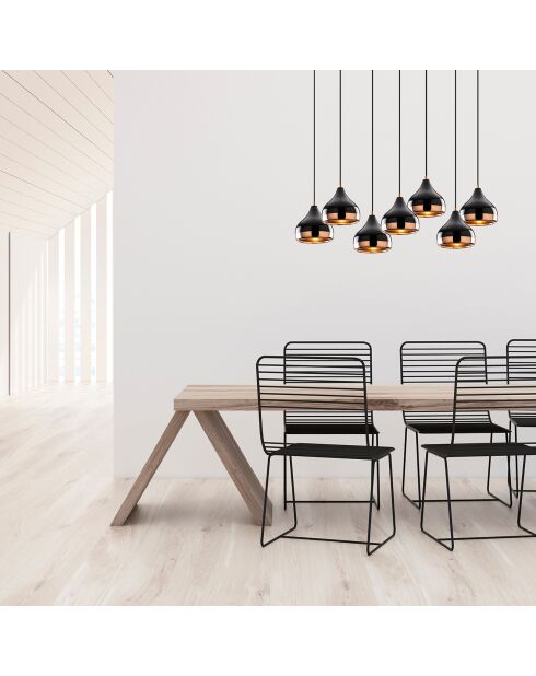 Yildo zwarte kroonluchter - 88x36x112 cm