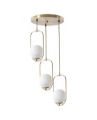 Lustre Ahu  cuivre/blanc - D.30x70 cm