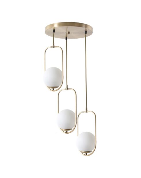 Lustre Ahu  cuivre/blanc - D.30x70 cm