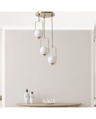 Lustre Ahu  cuivre/blanc - D.30x70 cm