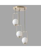 Lustre Ahu  cuivre/blanc - D.30x70 cm