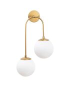 Lampada da parete gioiello in oro brillante - 30x55x15 cm