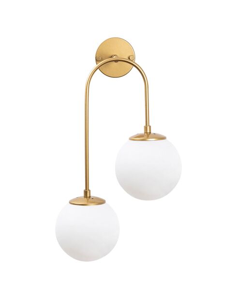 Lampada da parete gioiello in oro brillante - 30x55x15 cm