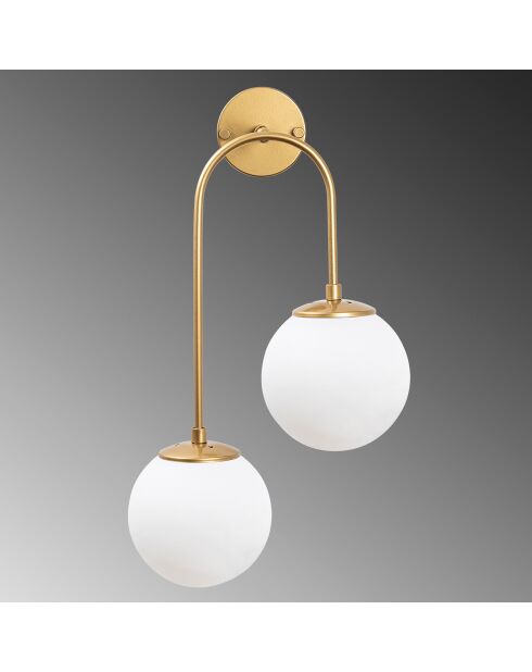 Lampada da parete gioiello in oro brillante - 30x55x15 cm