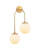 Lampada da parete gioiello in oro brillante - 30x55x15 cm