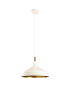 Lustre Saglam doré/blanc - D. 36x28x124 cm