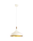 Lustre Saglam doré/blanc - D. 36x28x124 cm