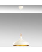 Lustre Saglam doré/blanc - D. 36x28x124 cm