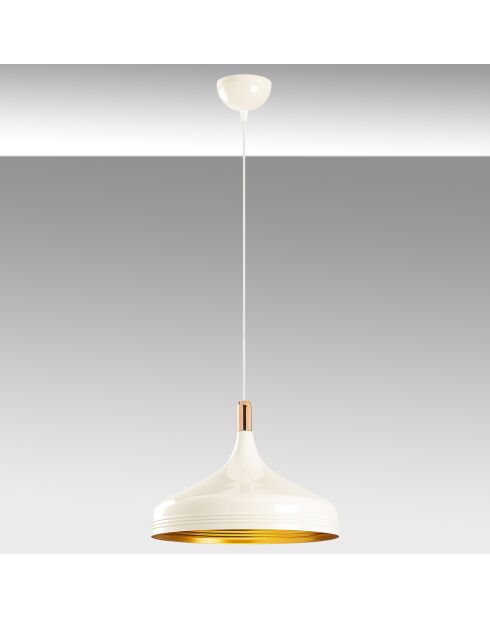 Saglam Kronleuchter gold/weiß - D. 36x28x124 cm