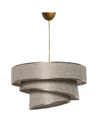 Lustre Couper doré/beige - 40x40x30/70 cm