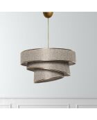 Lustre Couper doré/beige - 40x40x30/70 cm