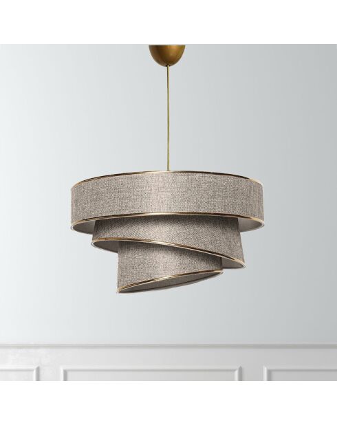 Lustre Couper doré/beige - 40x40x30/70 cm