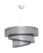 Lustre Couper  gris argenté - 40x40x72 cm