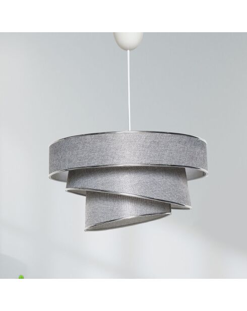 Lustre Couper  gris argenté - 40x40x72 cm