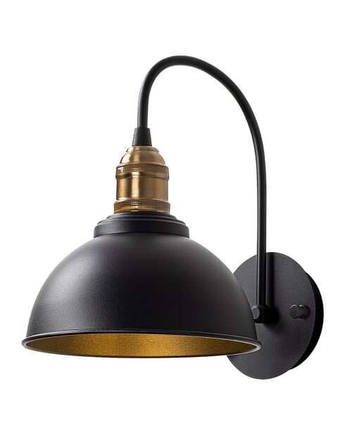 Antieke zwarte Varzan wandlamp - D.21x27x36 cm