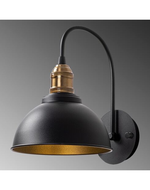 Antieke zwarte Varzan wandlamp - D.21x27x36 cm